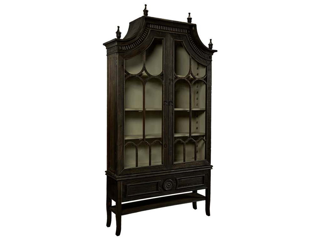 Furniture Classics 40-87  Reims Cathedral Black Arched Cabinet