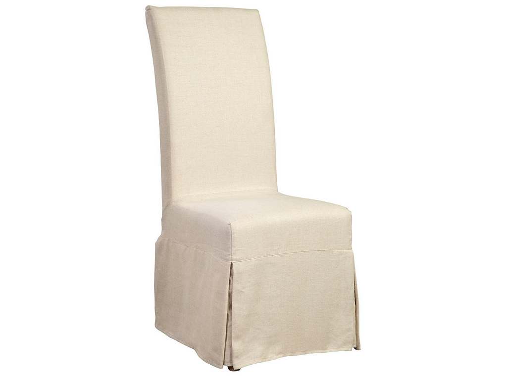 Furniture Classics 70018F  Linen Floor Length Slip Covered Parsons Chair