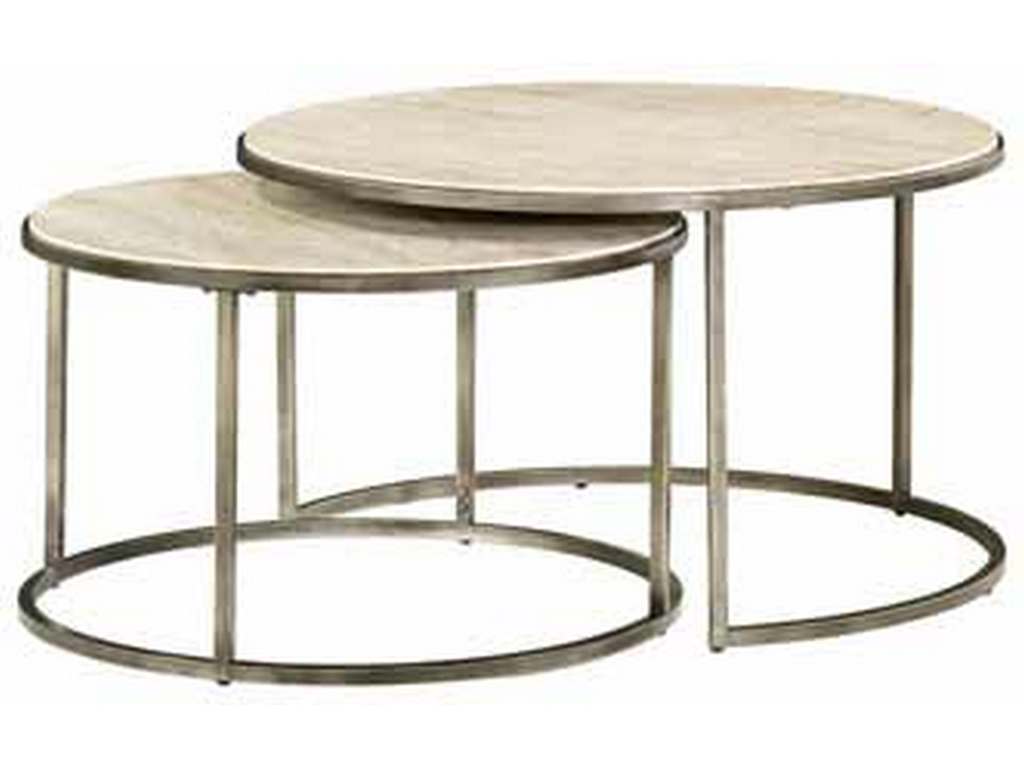 Hammary 190-911 Modern Basics Round Nesting Cocktail Table