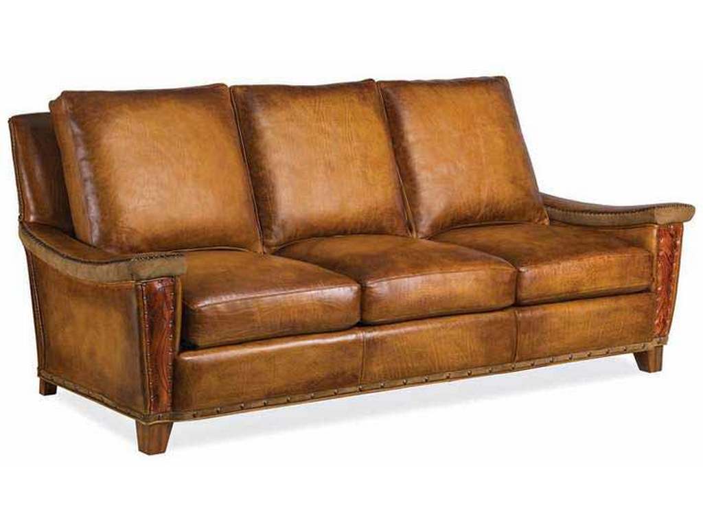 Hancock and Moore 6339-3-V  Nordic Leather Sofa With Viking Arms