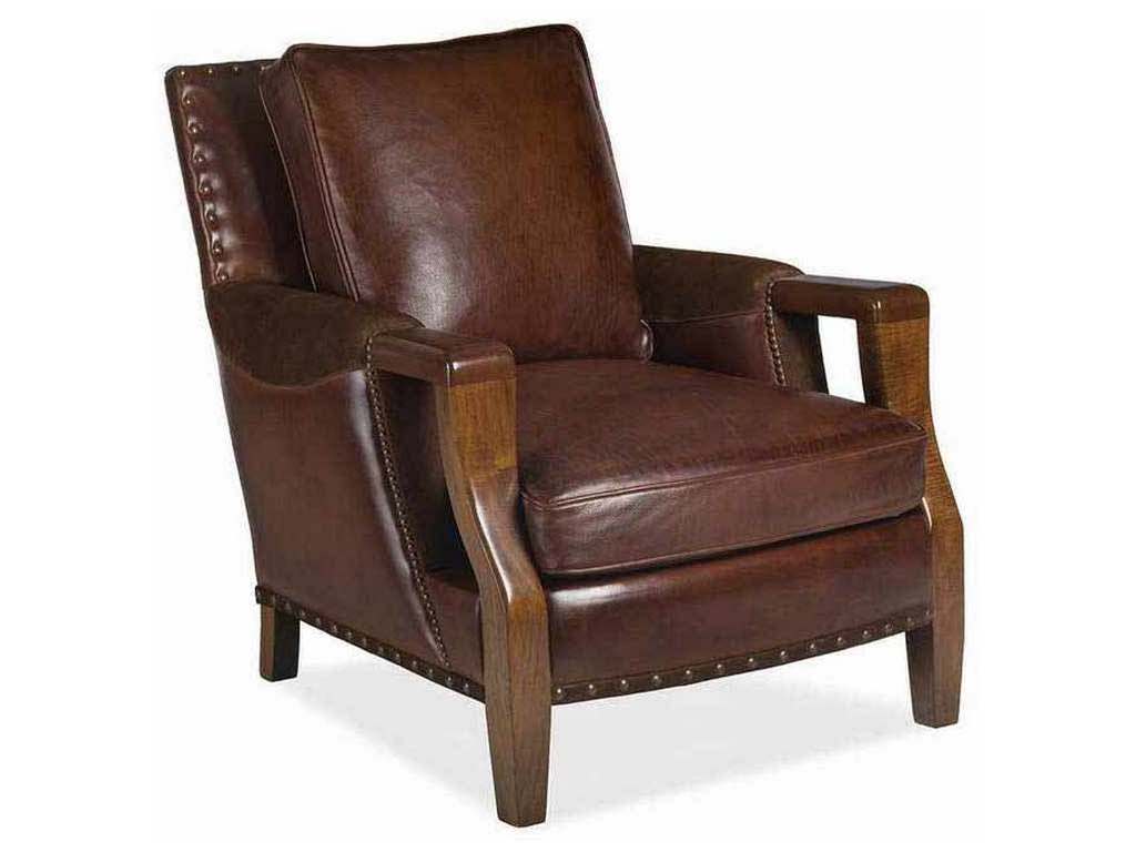 Hancock and Moore 5499-1-TA  Kneemore Leather Chair with Top Panel