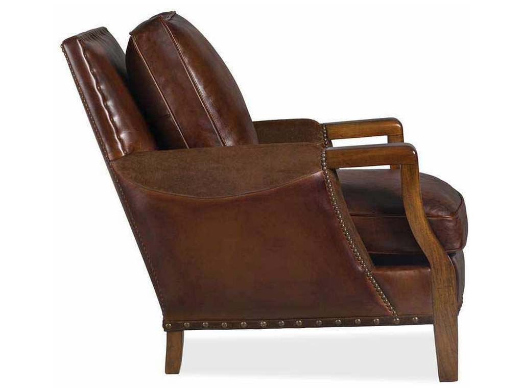 Hancock and Moore 5499-1-TA  Kneemore Leather Chair with Top Panel