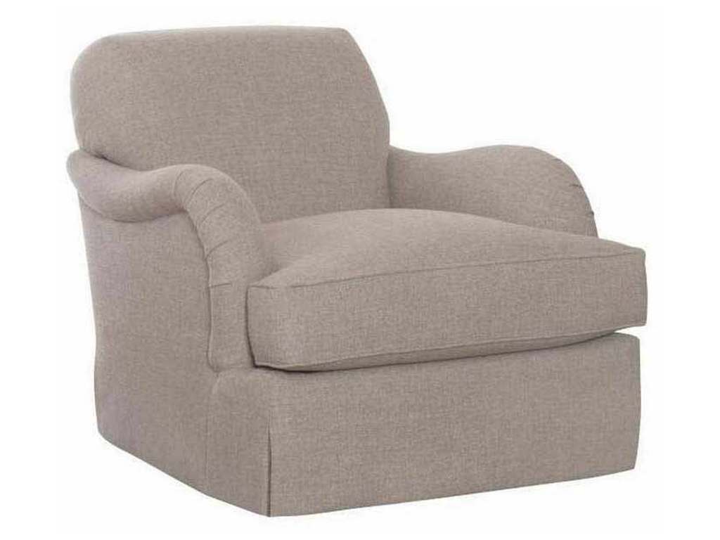 Hickory Chair HC3425-27 Crowley Skirted Swivel Chair