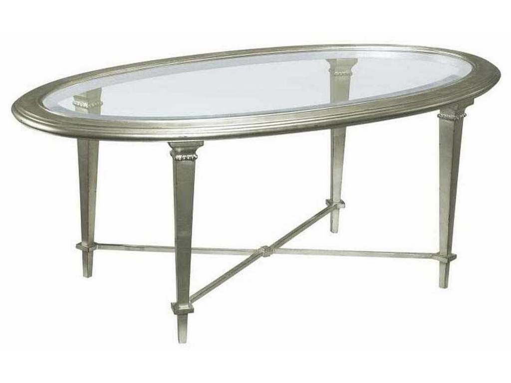 Hickory Chair HC2579-20 Bristol Oval Cocktail Table-Silver