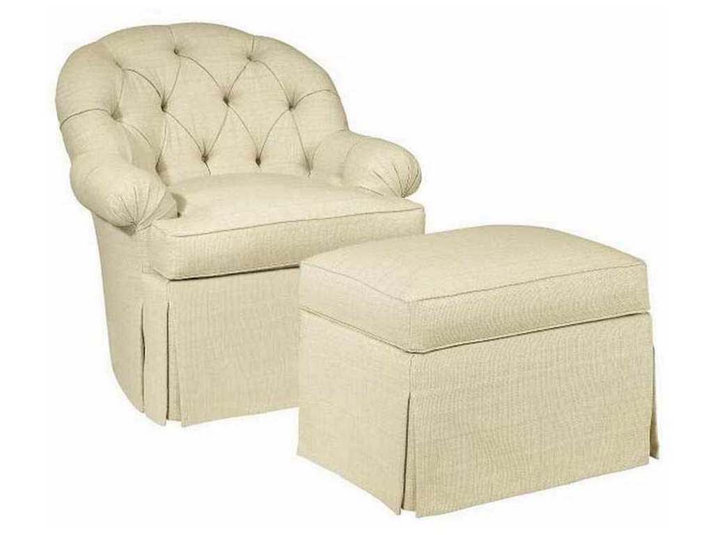 Hickory Chair HC7630-21 Ashley Skirted Chair and Ashley Skirted Ottoman