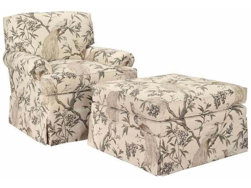 Hickory Chair HC4300-24 Silhouettes Chair With Lawson Arm Kick Pleat