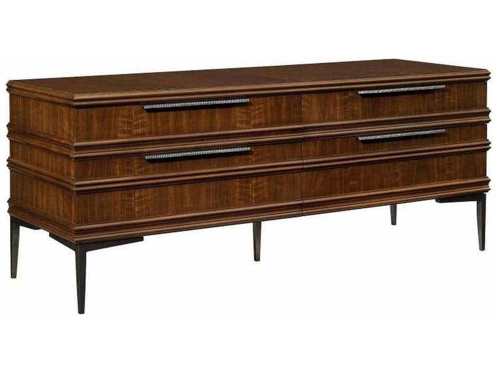 Hickory Chair HC768-70 Hamlin Console With Antique Bronze Base