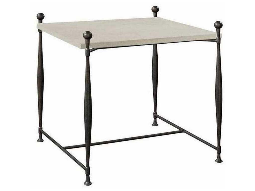 Hickory Chair HC786-80SS Ionia Side Table With Square Stone Top