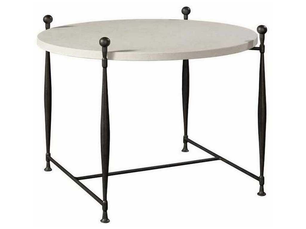 Hickory Chair HC785-80RS Ionia Side Table With Round Stone Top Hickory Chair HC785-80RS Ionia Side Table With Round Stone Top