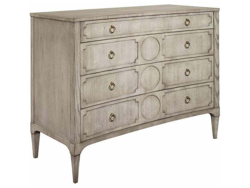 Hickory Chair HC190-70 Artisan Curved Front Chest with Drawer Overlay Ash