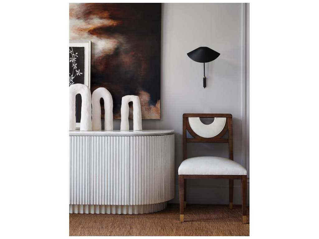 Hickory Chair HC8535-12 Half Moon Dining Side Chair with Solid Light Gold Painted Sabots Hickory Chair HC8535-12 Half Moon Dining Side Chair with Solid Light Gold Painted Sabots