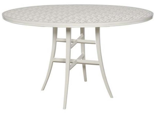 Hickory Chair HCD8942-W-STK Haret Round Dining Table Cloud White