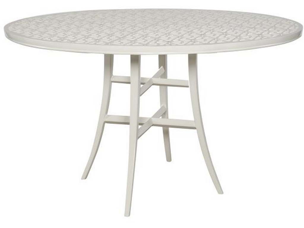 Hickory Chair HCD8942-W-STK Haret Round Dining Table Cloud White