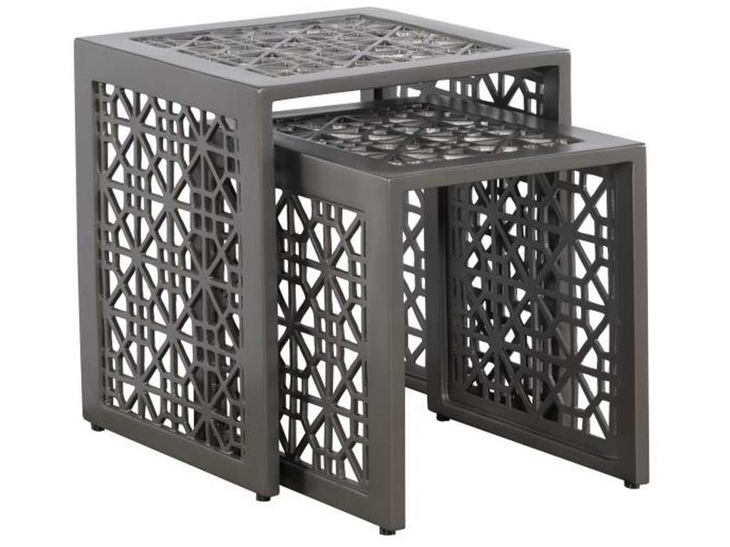 Hickory Chair HCD8985-G-STK Haret Nesting End Table Smoke Grey