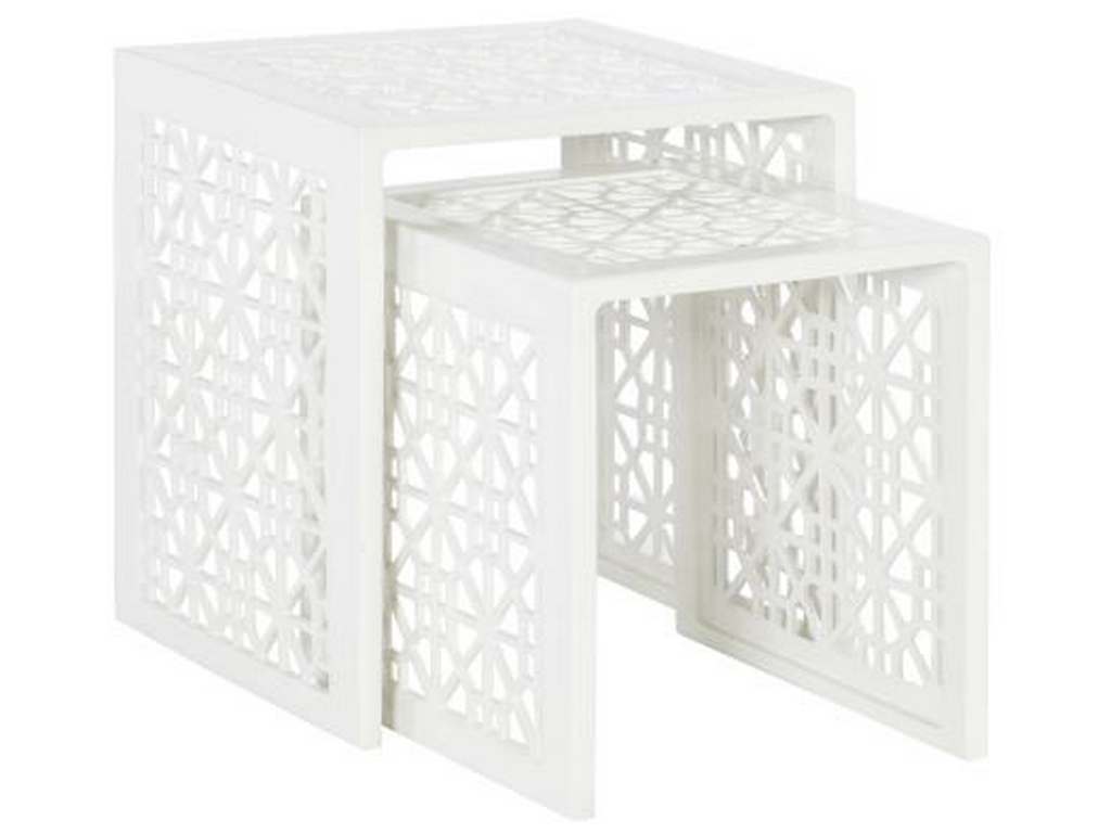 Hickory Chair HCD8985-W-STK Haret Nesting End Table Cloud White Hickory Chair HCD8985-W-STK Haret Nesting End Table Cloud White