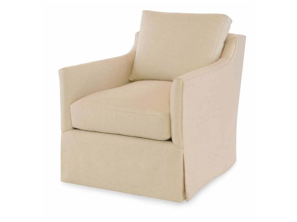 Highland House 1165SW  Luke Skirted Swivel Chair