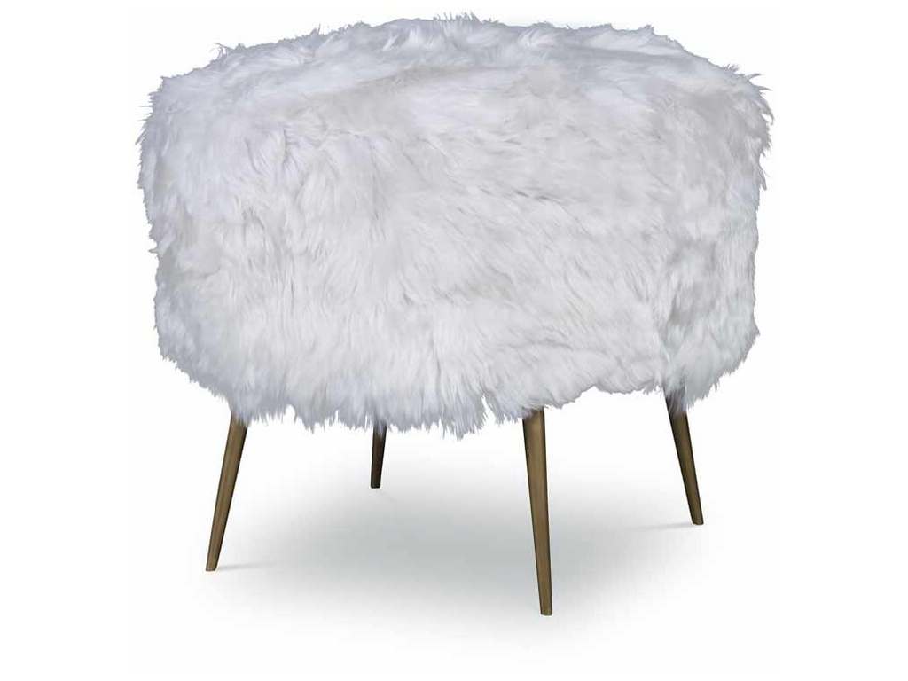 Highland House 1171-20ALP-AB  Corbin Ottoman with Alpaca Cover