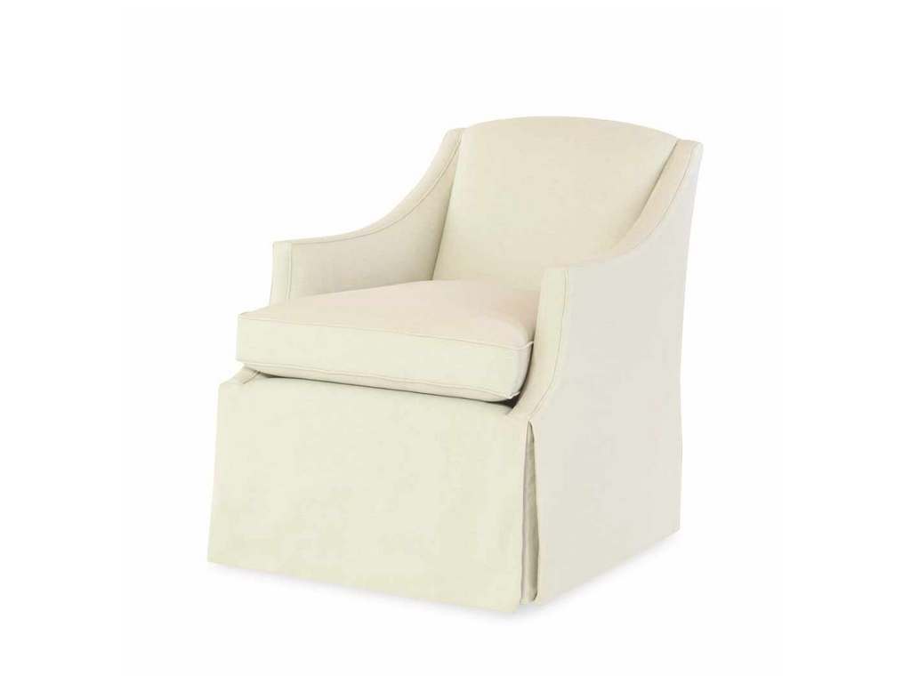 Highland House 1259SW  Raleigh Skirted Swivel Chair