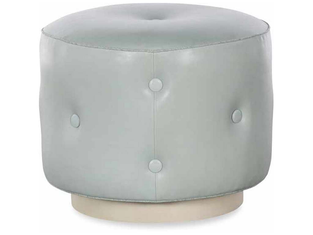 Highland House 1341-20  Mary Jane Swivel Ottoman with Wood Base