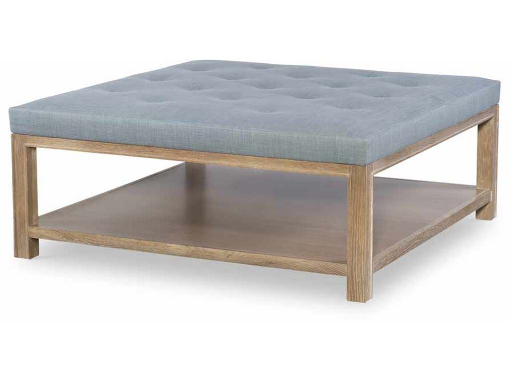 Highland House 1401-48  Franco 48 inch Square Cocktail Ottoman Button Top