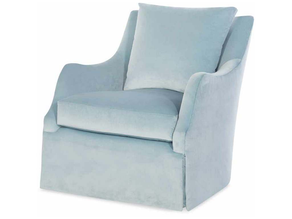 Highland House 1572SW  Finnigan Skirted Swivel Chair