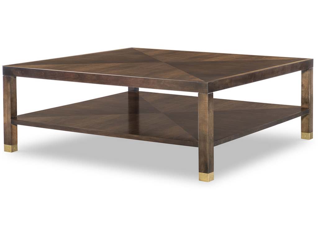 Highland House HH26-146W  Trevor 48 Inch Square Cocktail Table With Wood Top