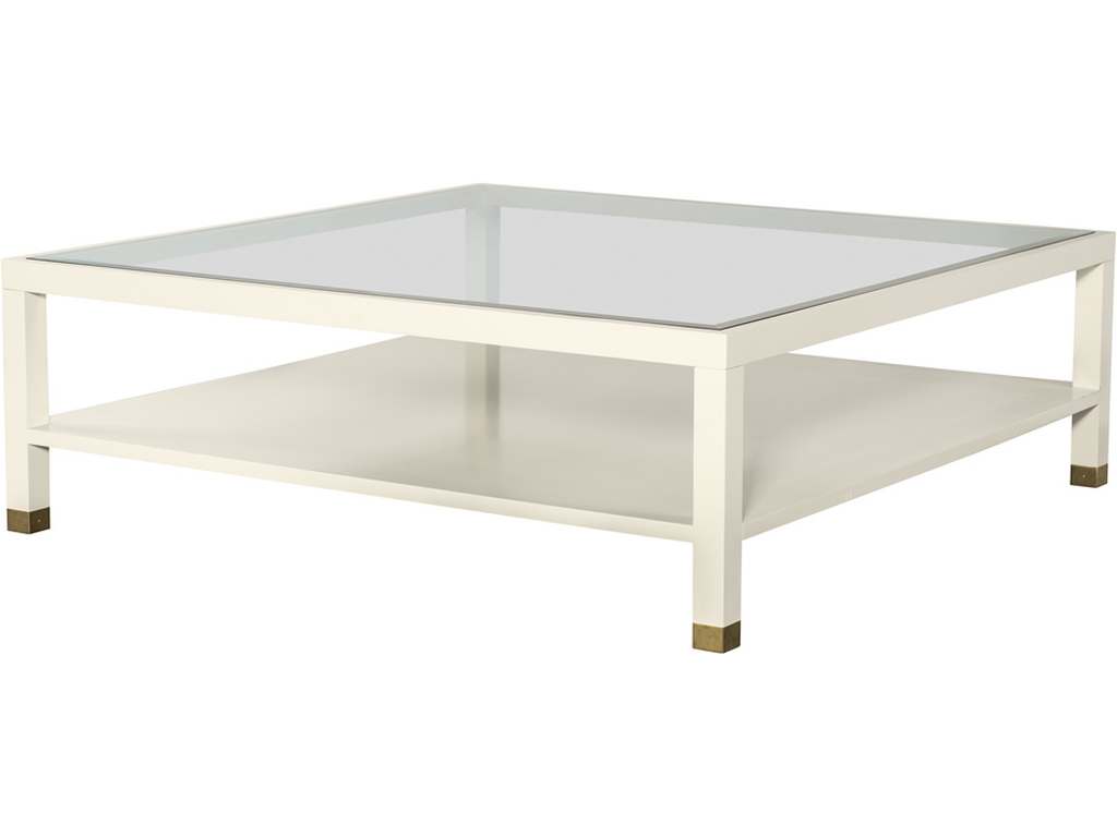 Highland House HH26-148G  Trevor 54 Inch Square Cocktail Table With Glass Top