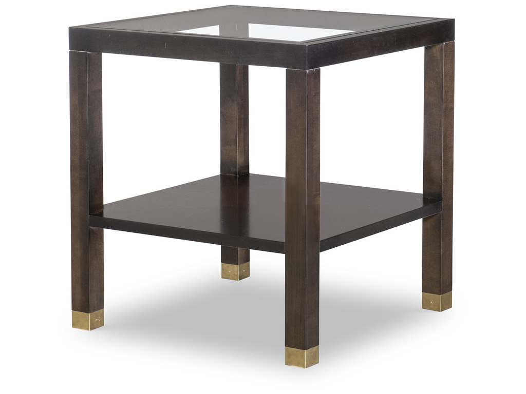 Highland House HH26-152G  Trevor Square Side Table With Glass Top