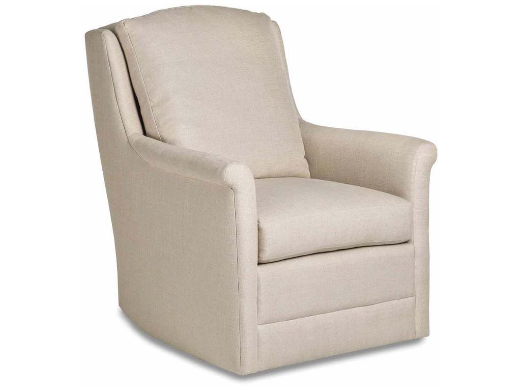 Jessica Charles 798-M-SR  Casey Swivel Rocker with Modern Rolled Arm