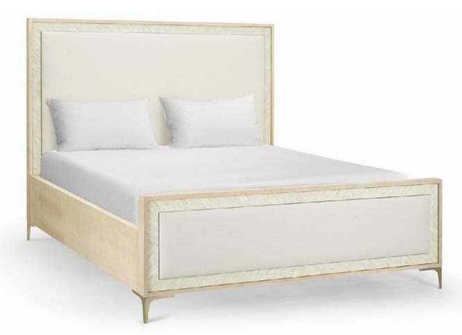 Jonathan Charles 001-1-100-KOT Tideline Bone and Linen Upholstered Bed