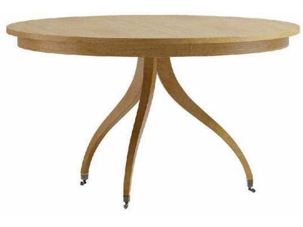 Jonathan Charles 003-2-D00-SBC Timeless Solar Spider Leg Dining Table Single Pedestal Sun Bleached Cherry