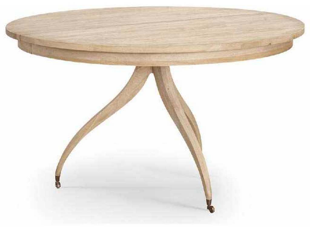 Jonathan Charles 003-2-D00-BLW Timeless Solar Spider Leg Dining Table Single Pedestal Bleached Walnut