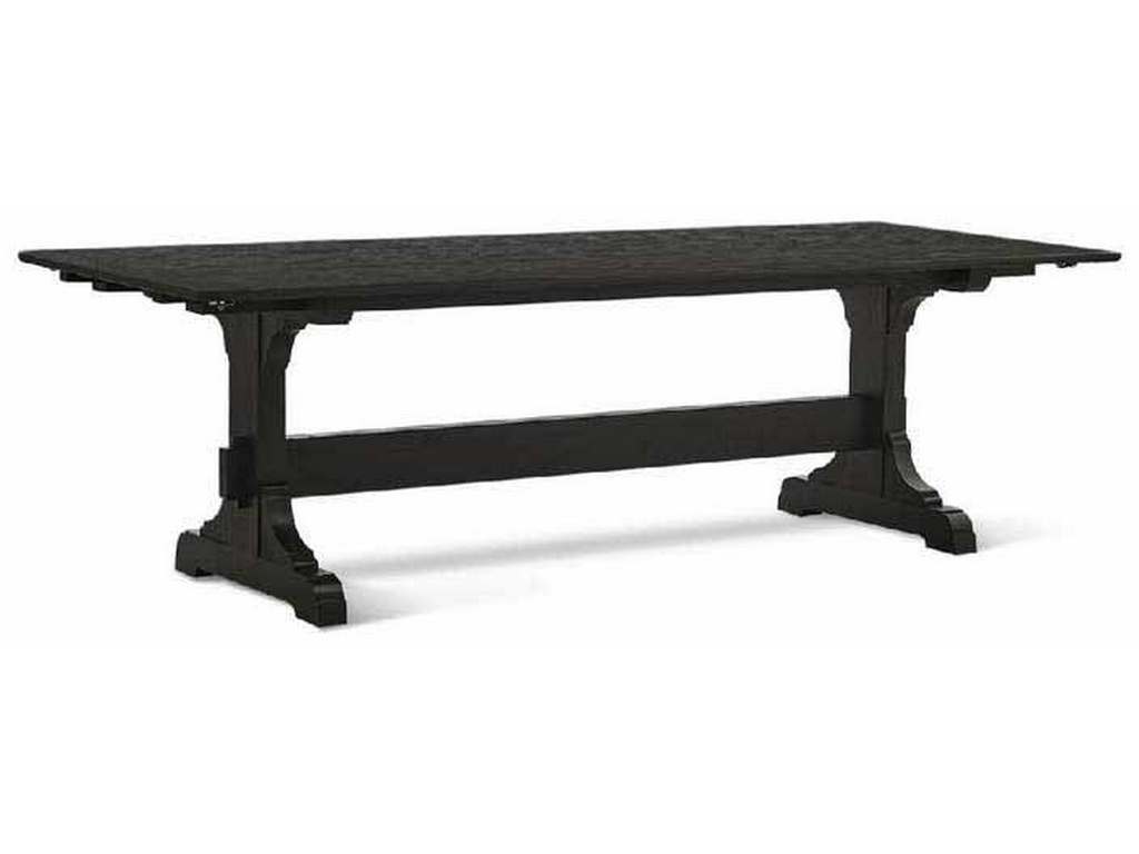 Jonathan Charles 003-2-A50-EBO Epoch Trestle Dining Table 100 Inch