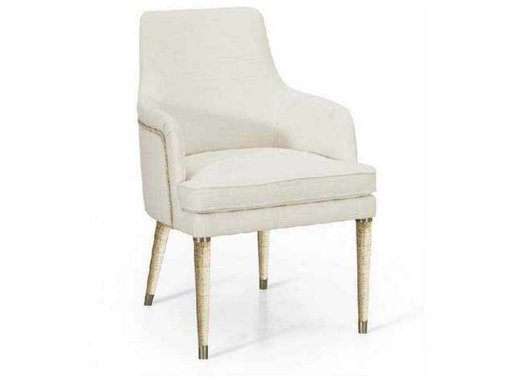 Jonathan Charles 001-2-030-LOW Shoal Linen & Grasscloth Host Chair
