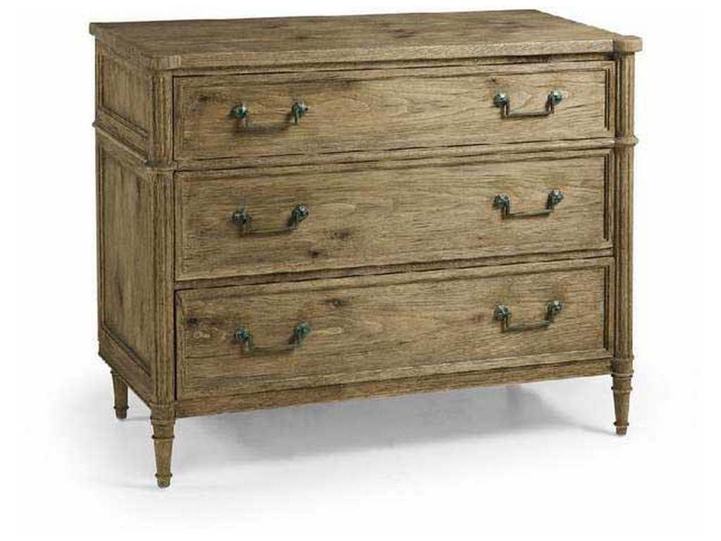 Jonathan Charles 003-3-262-WNC Kalpa Louis XVI Drawer Chest Stripped Chestnut