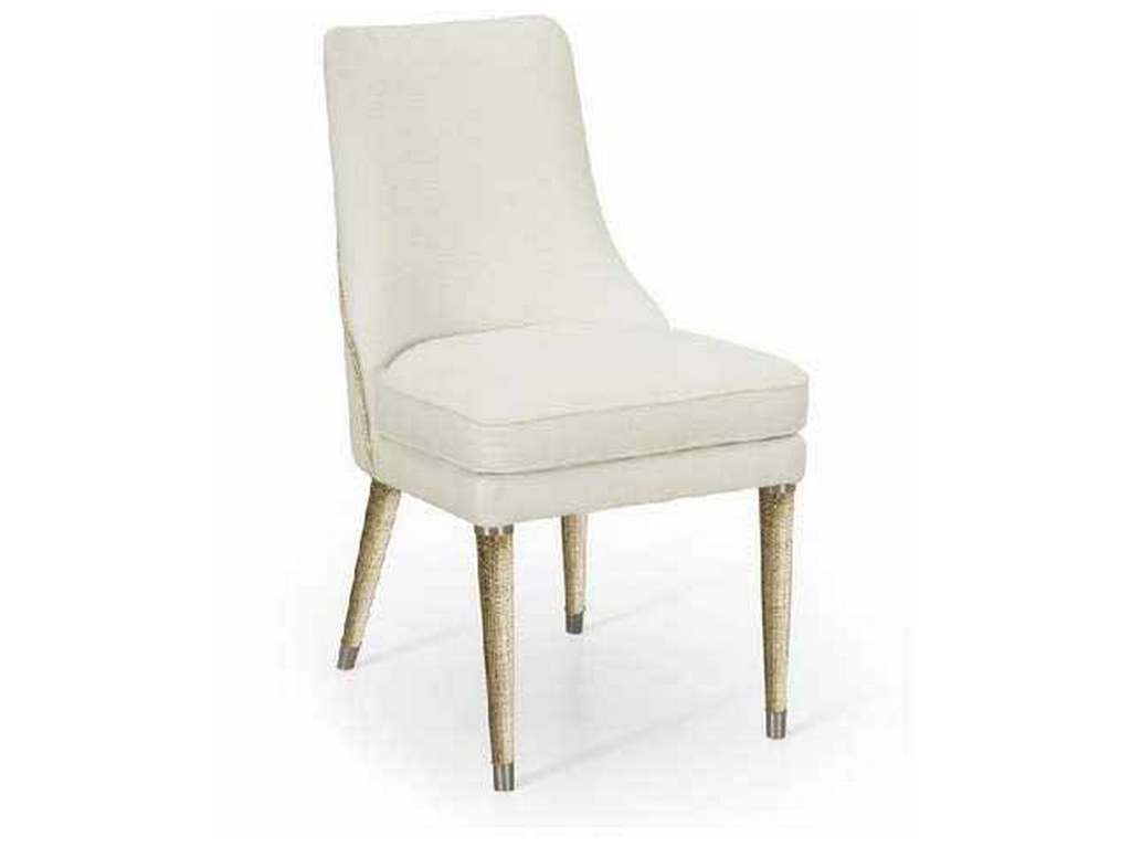 Jonathan Charles 001-2-131-LOW Shoal Linen & Grasscloth Side Chair