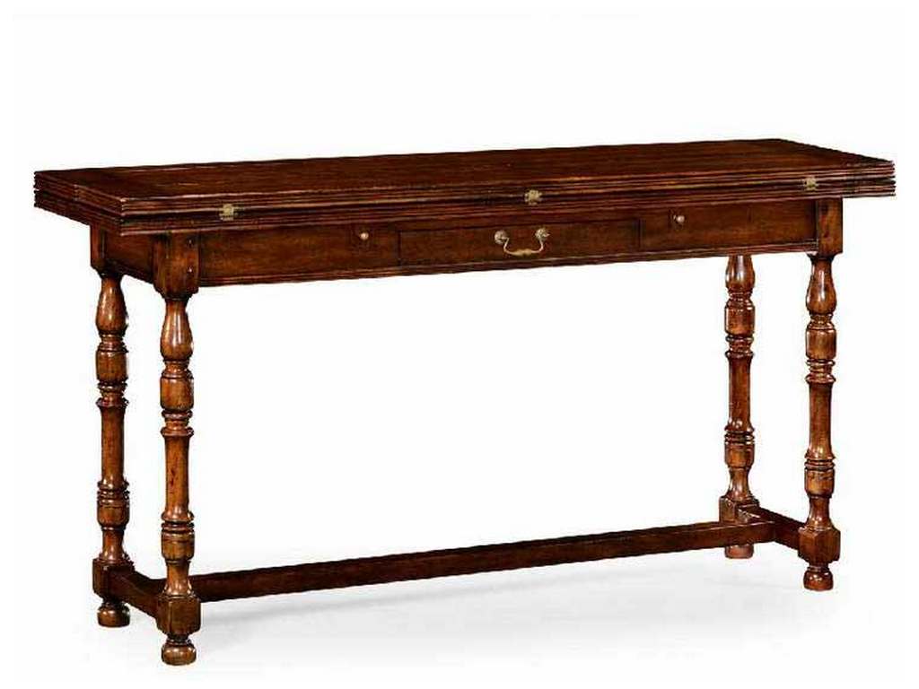 Jonathan Charles 492704-WCD Small Walnut Hunt Table