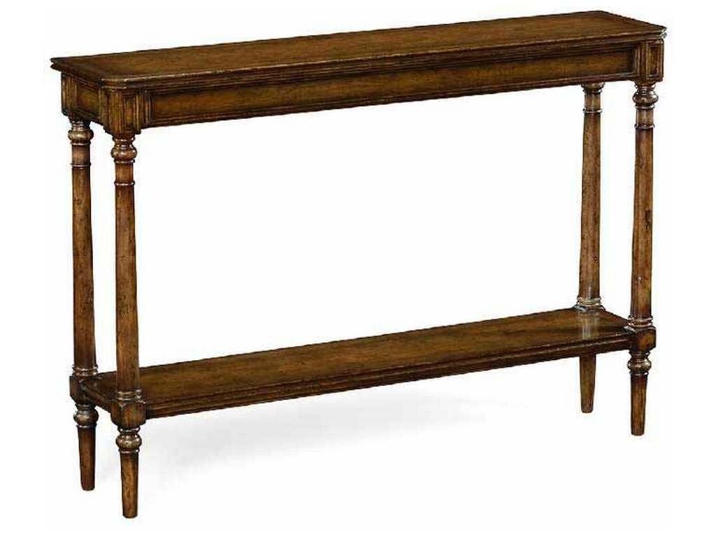 Jonathan Charles 494601-WAL Country Living Style Narrow Walnut Console