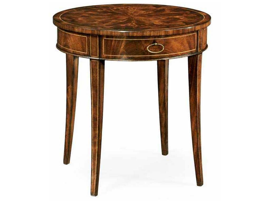 Jonathan Charles 494003-LAM Round Antique Mahogany Side Table
