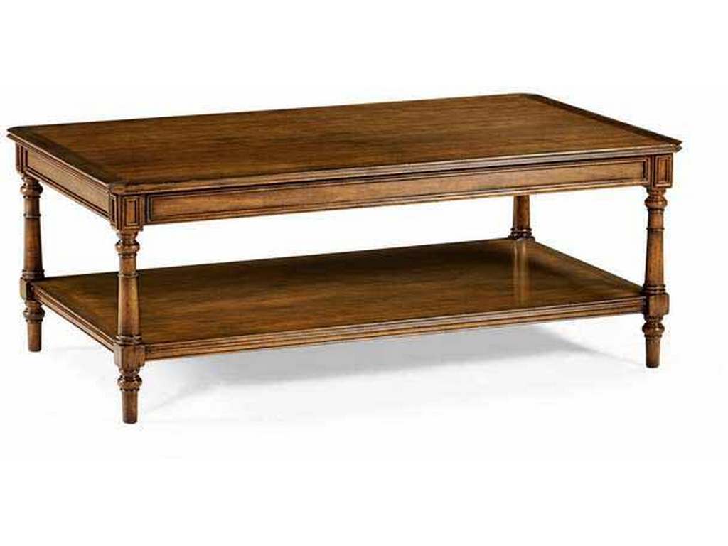 Jonathan Charles 494637-WAL Victorian style walnut coffee table