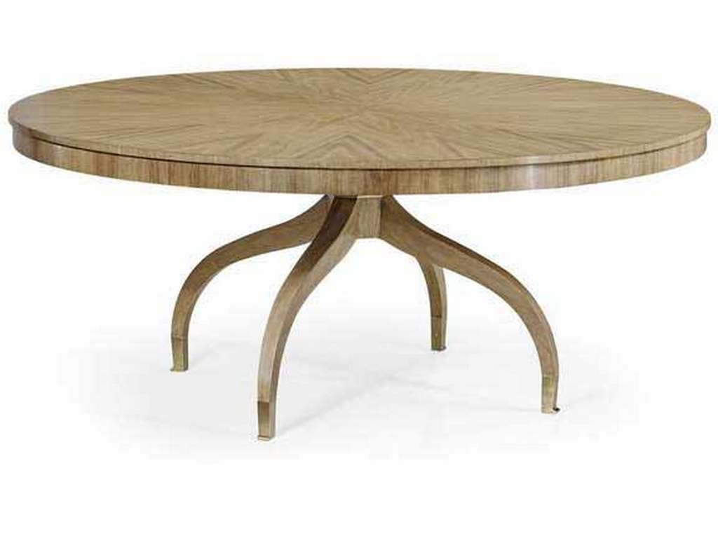 Jonathan Charles 496034-72D-WBL Round Bleached Walnut Dining Table 72 Inch