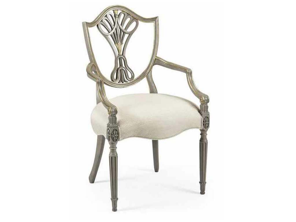 Jonathan Charles 495819-AC-PBG-F200 Buckingham Shield Back Arm Chair Jonathan Charles 495819-AC-PBG-F200 Buckingham Shield Back Arm Chair