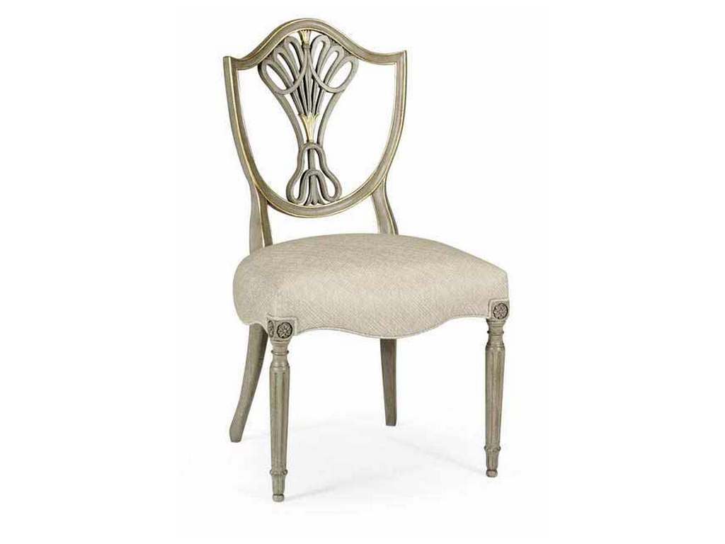 Jonathan Charles 495819-SC-PBG-F200 Buckingham Shield Back Side Chair
