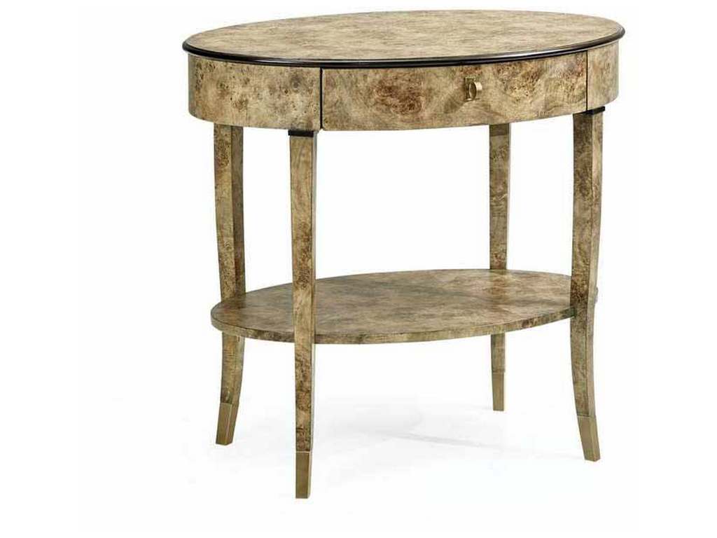 Jonathan Charles 495998-BGA Hamilton Oval Bedside Table