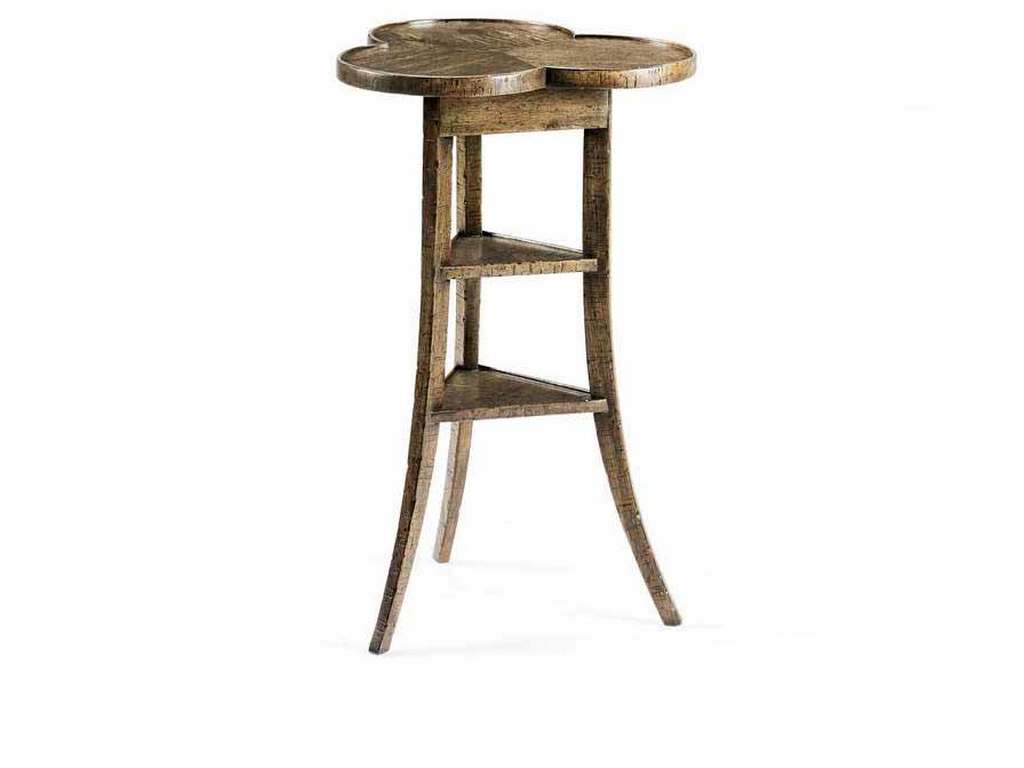 Jonathan Charles 491037-DTM JC Casual Trefoil Side Table in Medium Driftwood