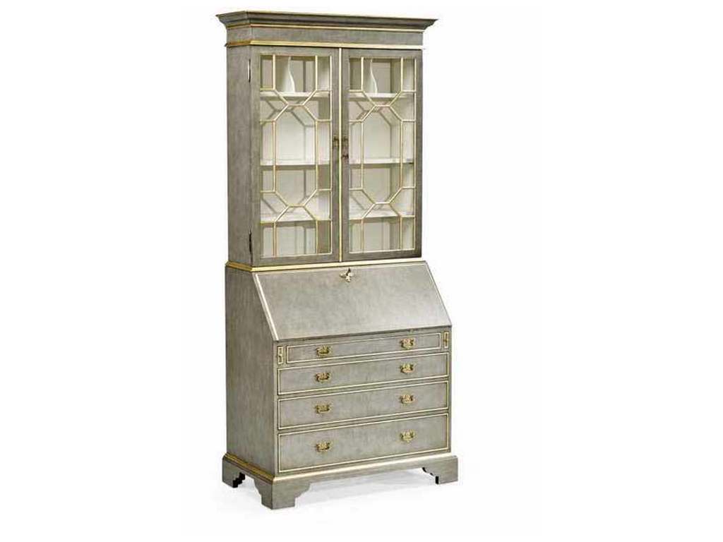 Jonathan Charles 492260-PBG Buckingham Georgian Grey Gilded Secretary