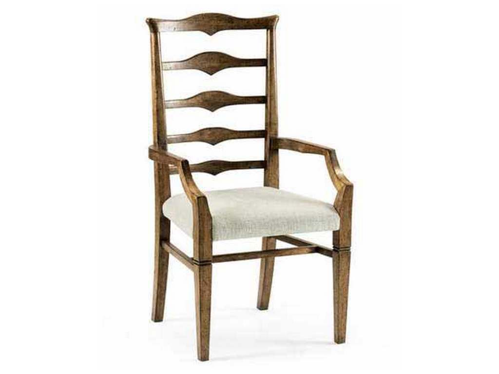 Jonathan Charles 491198-AC-DTM-F400 Pompano Ladderback Accent Arm Chair