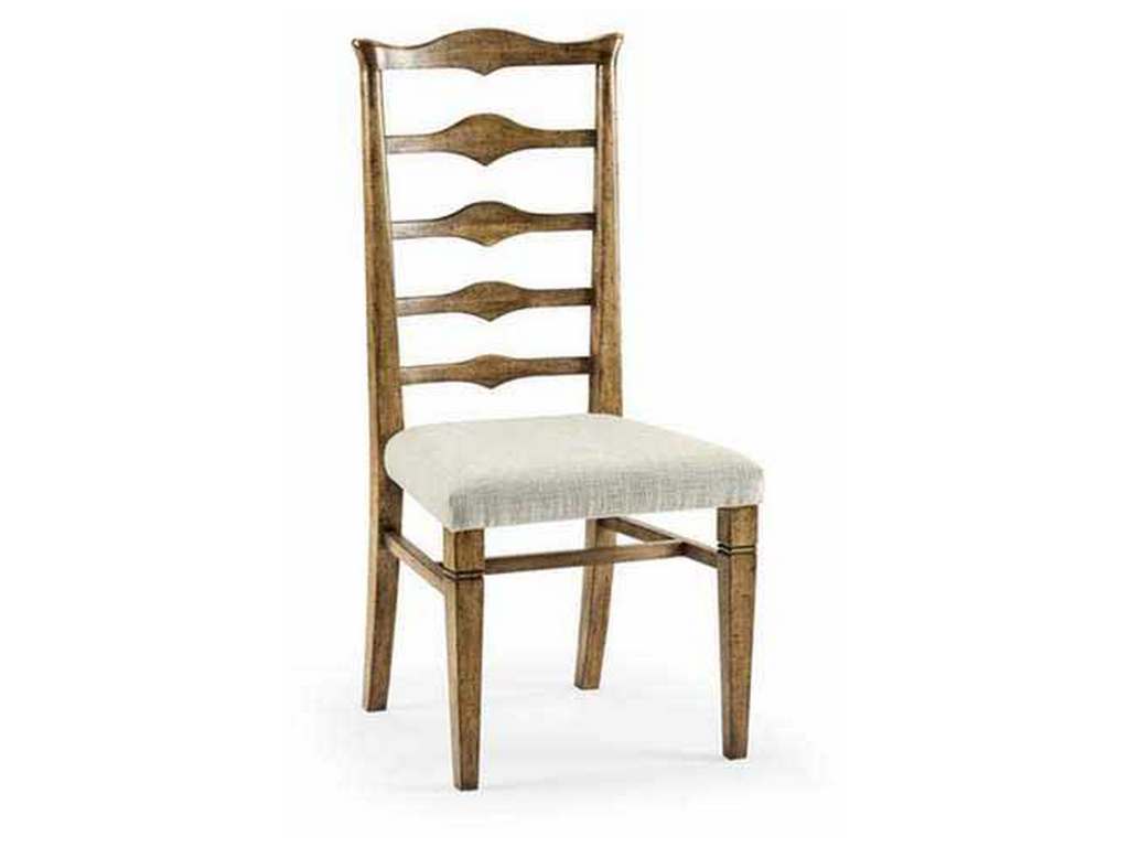 Jonathan Charles 491198-SC-DTM-F400 Pompano Ladderback Accent Side Chair