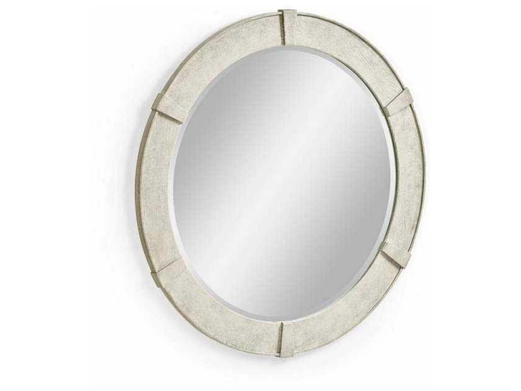 Jonathan Charles 491006-DTW Whitewash Driftwood Round Mirror