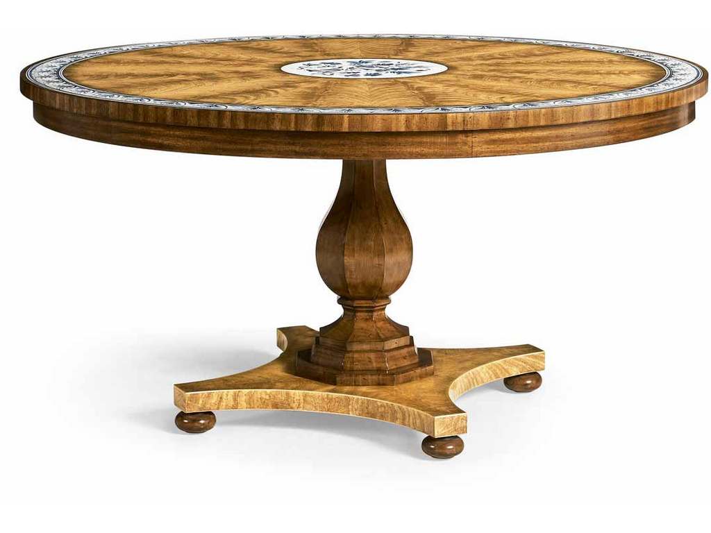 Jonathan Charles 007-2-D00-DCJ Vermeer Round Pedestal Dining Table 58 Inch